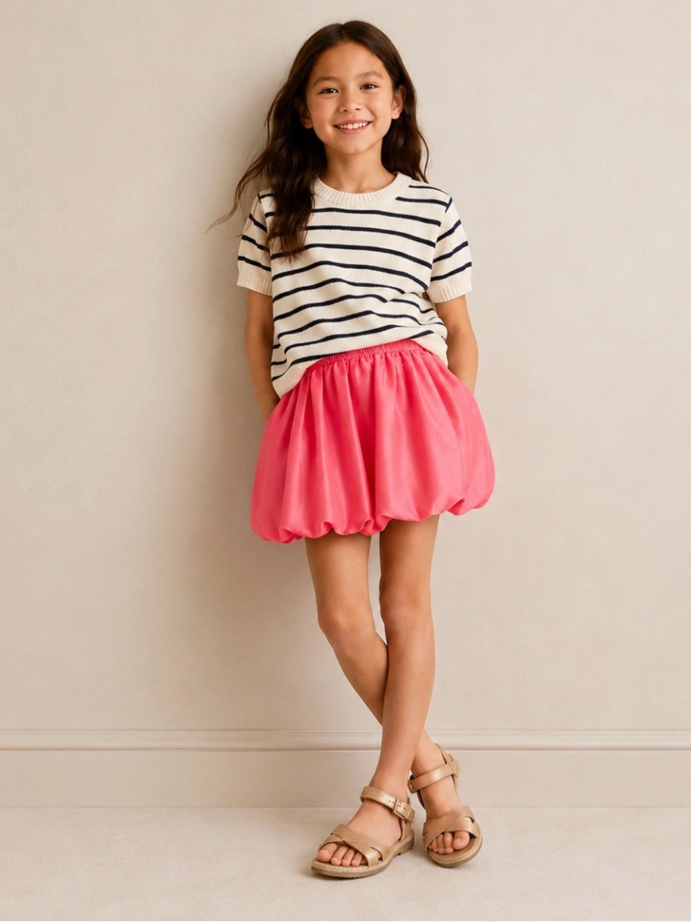 J. Crew Coral Bubble Skirt for Girls